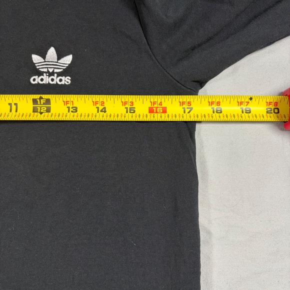 Adidas Originals Womens Long Sleeve Trefoil T-Shirt Black White BK5873 Small - Picture 8 of 10